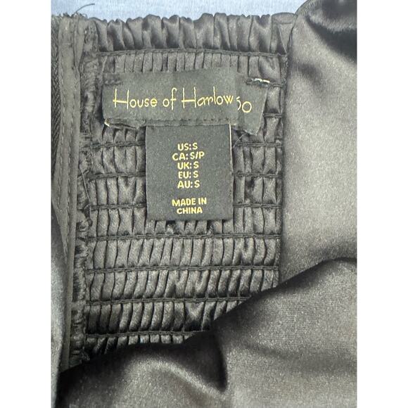 House of Harlow x Revolve Black Satin Crop Tank S - Picture 7 of 8